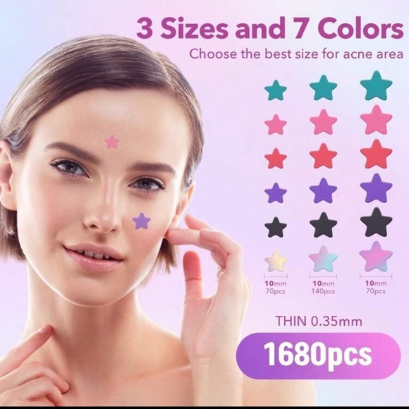1680 Count Pimple Patches for Face, Hydrocolloid Acne Patch Bulk, Acne Stickers - Picture 7 of 14
